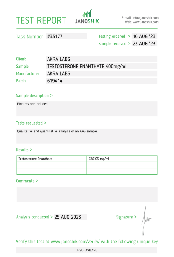 AkraLabs Testosterone Enanthate Pro 400 – Bild 3