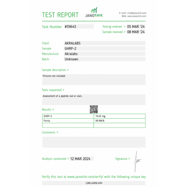 AkraLabs GHRP-2 – Bild 2